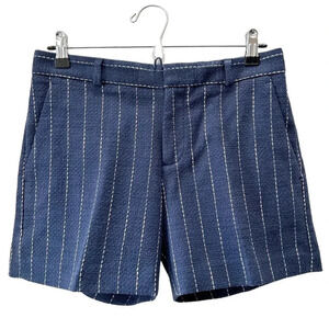 Banana Republic Tailored Shorts Navy  Blue & White Stripes Size 0 NWOT